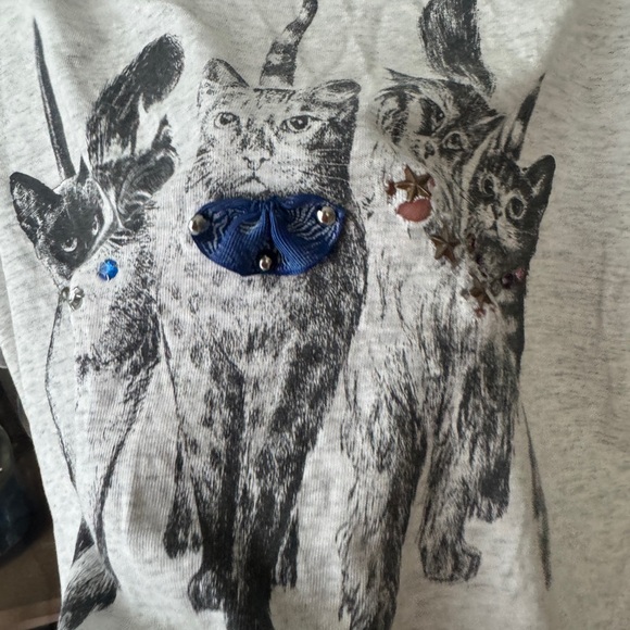 Vintage 1993 Cats embellished tee tshirt loft short sleeve graphic single stitch - Picture 12 of 13